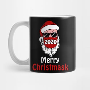 Merry Christmask 2020 Masked Santa For Christmas Pajamas Family Xmas Mug